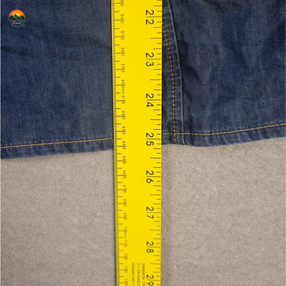 NWT A.N.A Blouse Top Blue Sleeveless Denim Ruffled Women's Size 1X - Picture 7 of 9